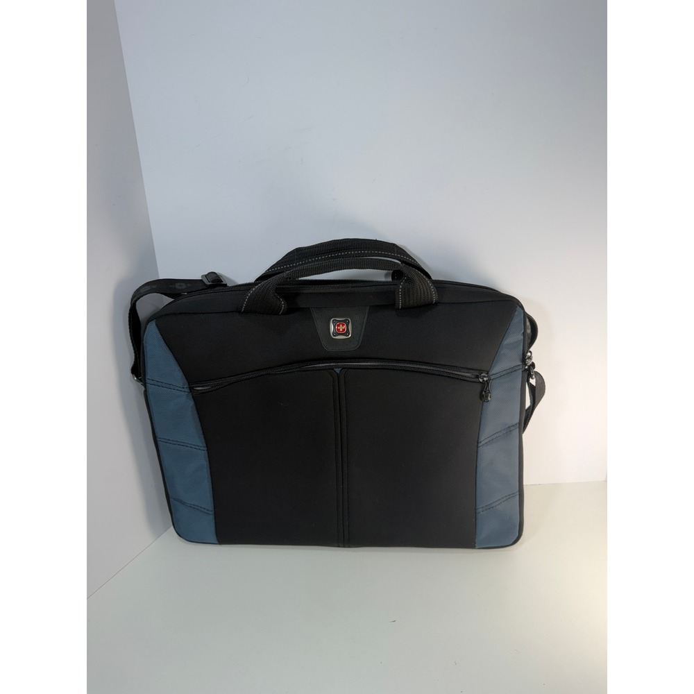 SwissGear The Sherpa Laptop Messenger Bag Black Blue Business Briefcase 27501060